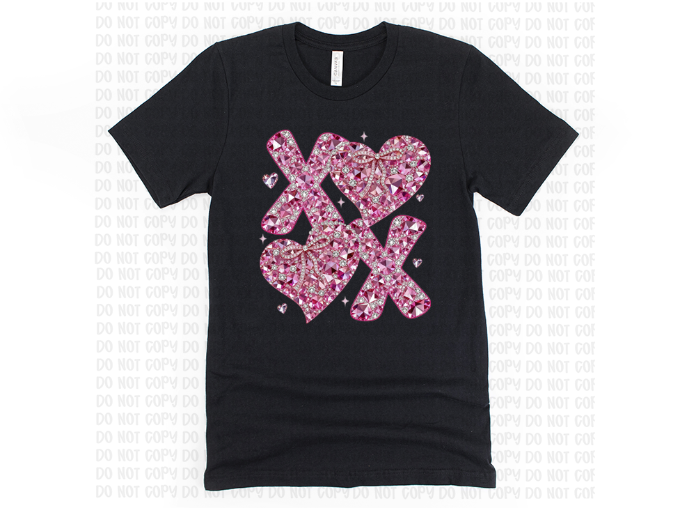 Stylish XOXO T-Shirt with Sparkling Details | Ideal for Valentine's Day or Birthday | Available in XS-3XL