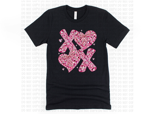 Stylish XOXO T-Shirt with Sparkling Details | Ideal for Valentine's Day or Birthday | Available in XS-3XL