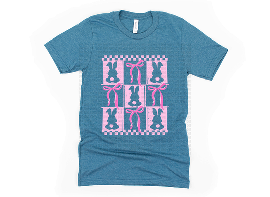 Playful Teal Bunny Tee - Perfect for Easter, Birthdays, or Fun Spring Wardrobe Refresh