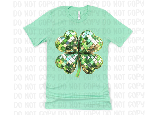 St Patrick's Day t-shirt - Disco shamrock shirt - Gift for her