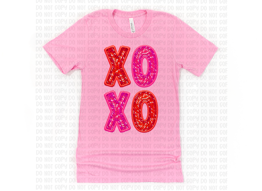 Valentine's Day Shirt with Faux Sequins for Galentine’s Day Gift